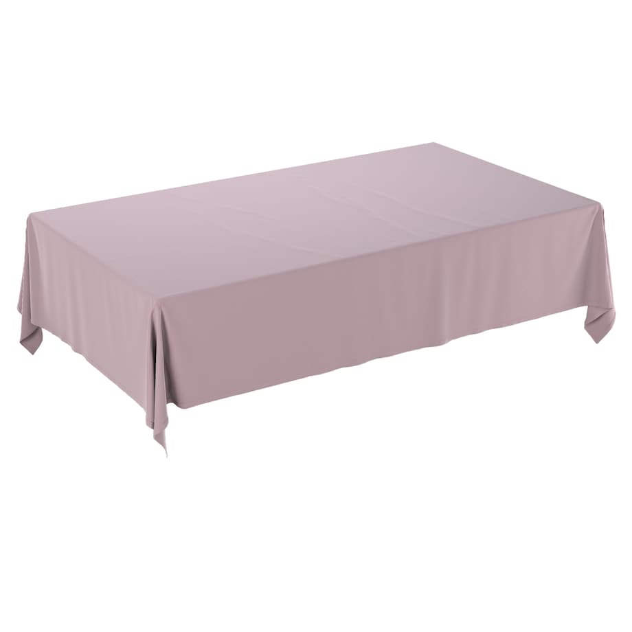 Obrus prostokątny 130 x 210 cm zgaszony róż