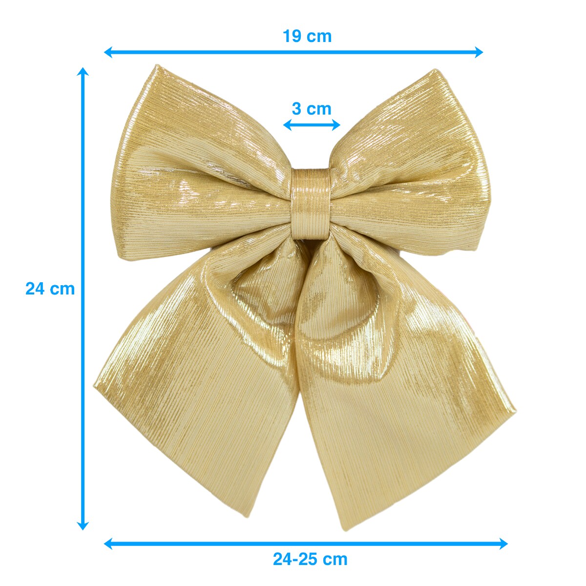 Kokarda Świąteczna Na Choinkę 24 Cm Kominek Na Boże Narodzenie Dekoracja Złota