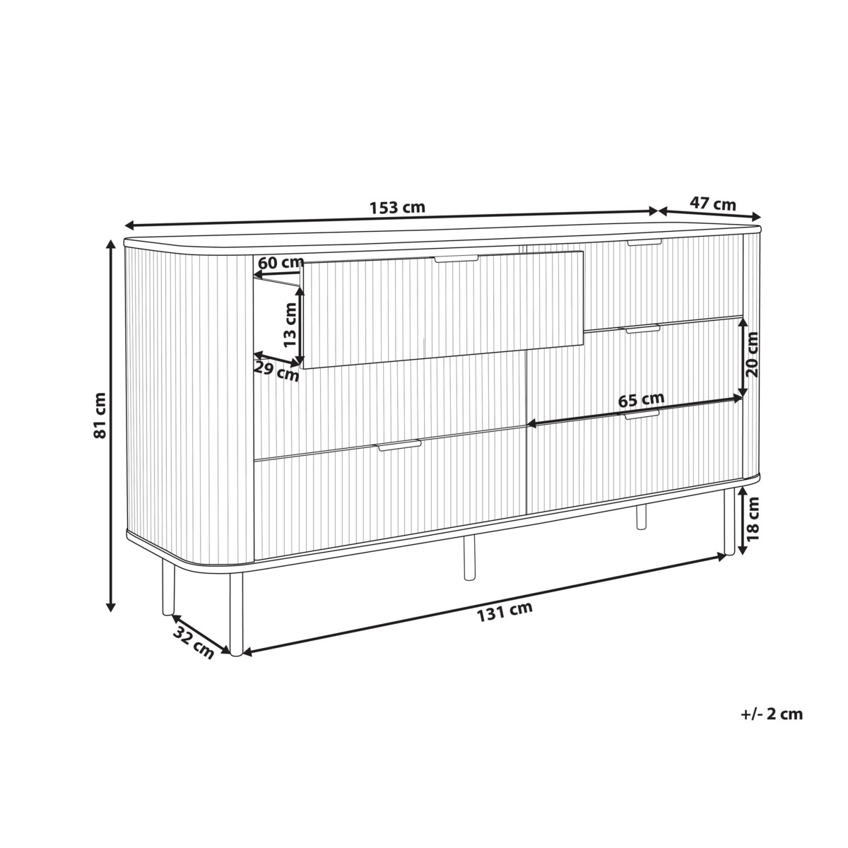 Komoda jasne drewno BRADLEY