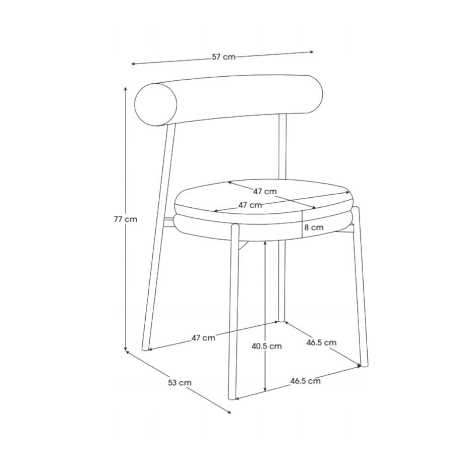 ZESTAW 2 SZTUK Krzesła VELO Biało-Czarne TEDDY Tapicerowane Nowoczesne