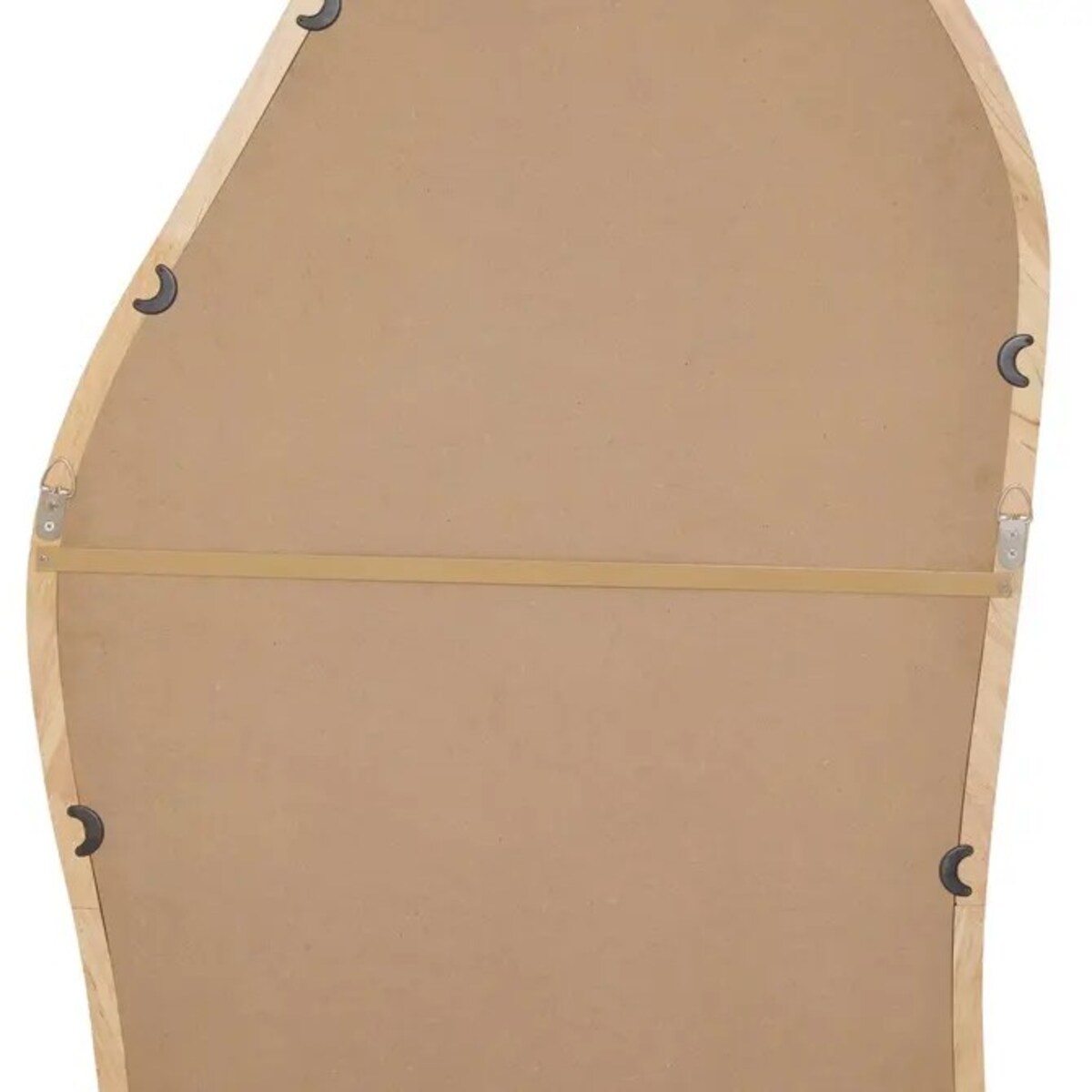 Lustro w falistej ramie, naturalne, drewno kauczukowe, Tamy, 150x74,5 cm