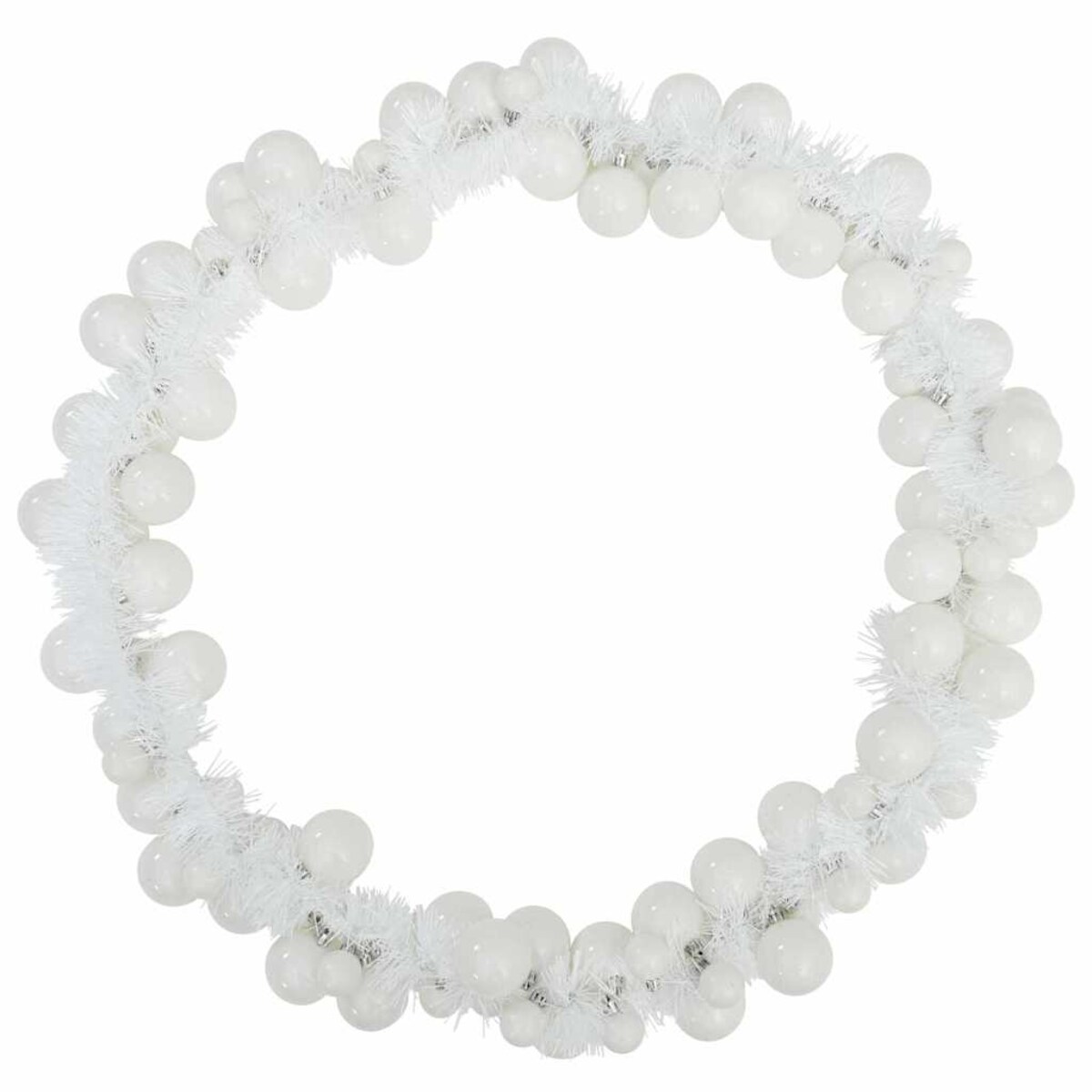 vidaXL Girlanda z bombek świątecznych Biały 186 cm polistyren
