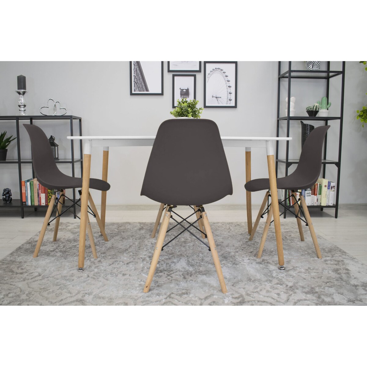 Krzesło Do Jadalni Kuchni Salonu Osaka Kawa / Nogi Naturalne