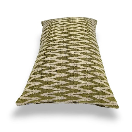 Beżowo‑zielona poduszka dekoracyjna 60x40 Alto – chevron stylizowany