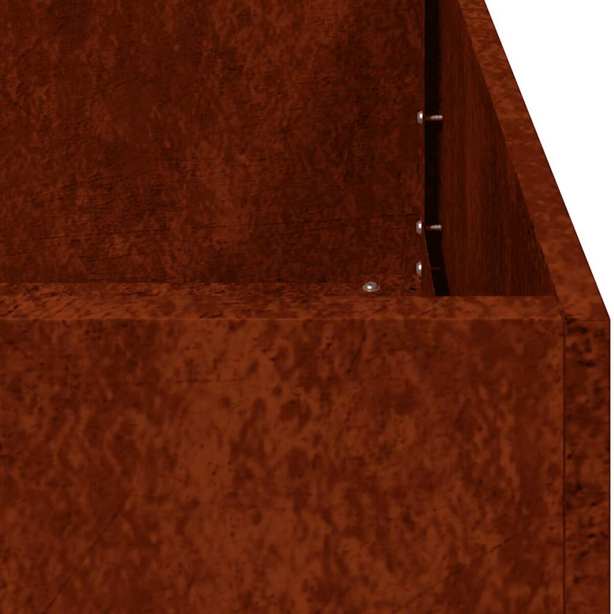 vidaXL Doniczka Rusty 100x100x80 cm Stal nierdzewna