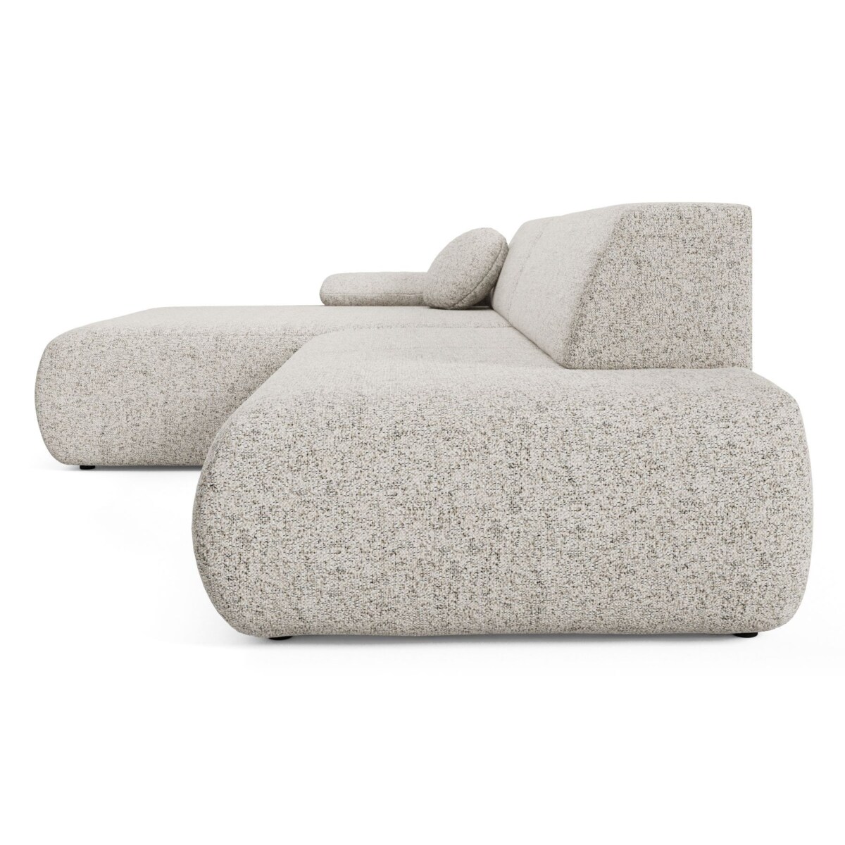 Narożnik rozkładany PENTI z pojemnikiem na pościel, lewy, beżowy