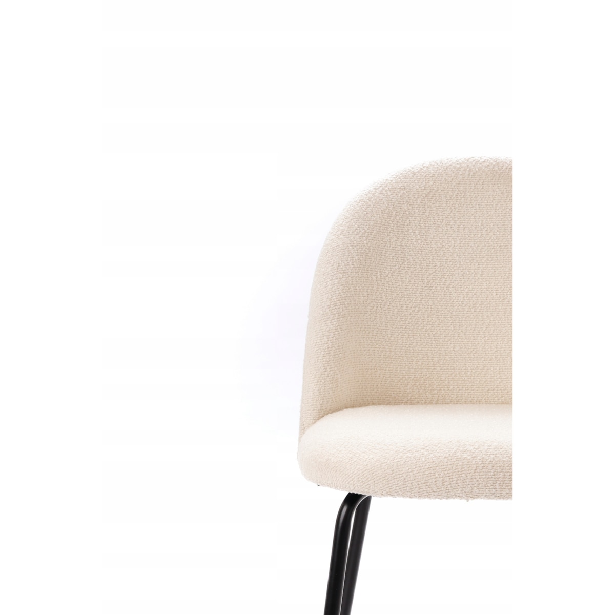 ZESTAW 4 SZTUK Krzesła TESSAR Biało-Czarne Tapicerowane DO SALONY JADALNI