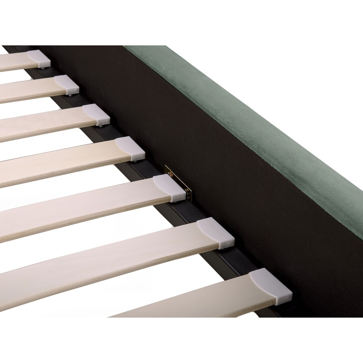 Łóżko welurowe 180 x 200 cm zielone AMBILLOU