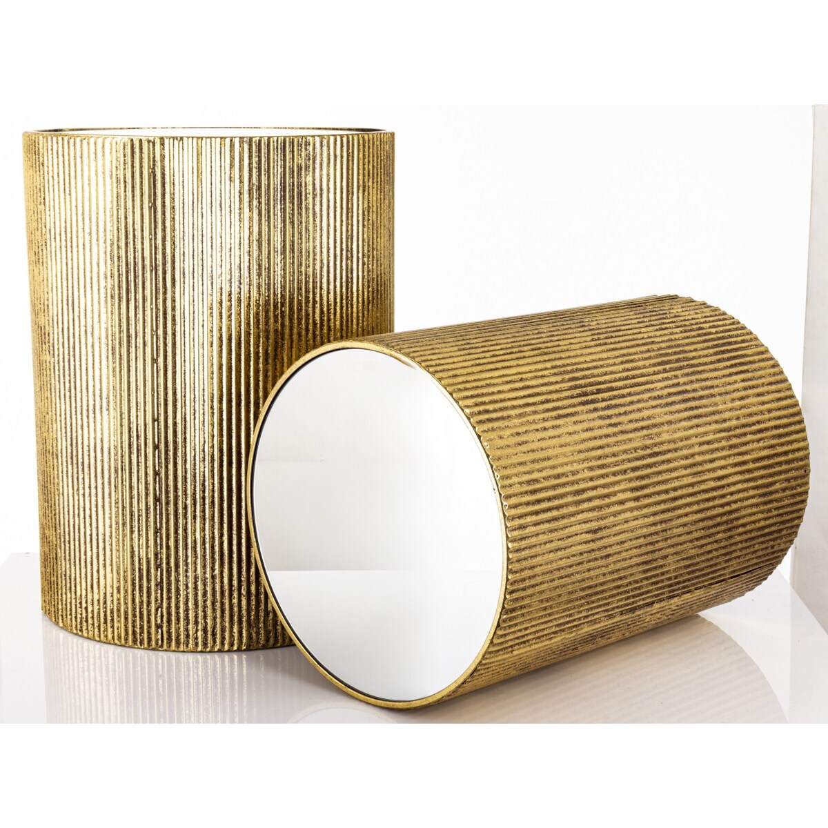 Stolik kawowy 2 szt. okrągły 50,5x38x38 i 45,5x33x33 cm TOLKA