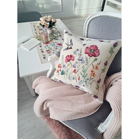 Poszewka Na Poduszkę Jasiek 45X45 Cm Żakardowa Dekoracyjna Ozdobna Meadow