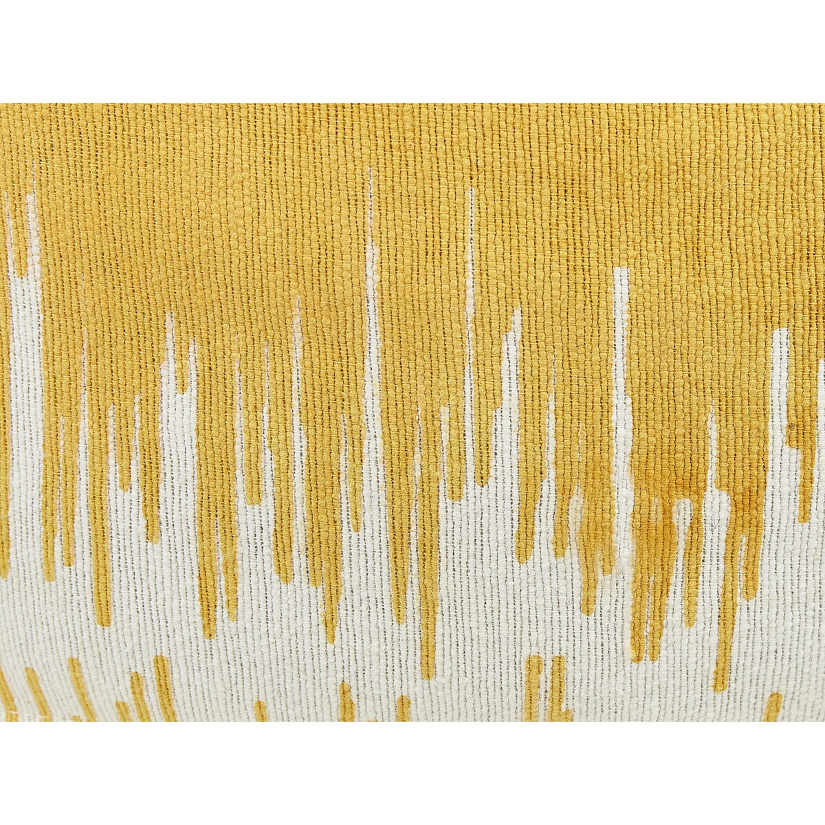 Puf 50 x 30 cm biało-żółty KAWAI