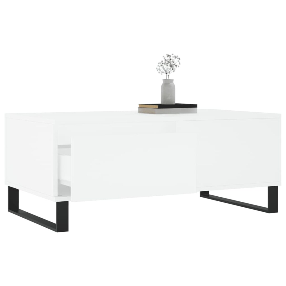 vidaXL Stolik kawowy, biały 90x50x36,5 cm, materiał drewnopochodny