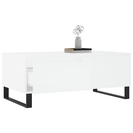 vidaXL Stolik kawowy, biały 90x50x36,5 cm, materiał drewnopochodny