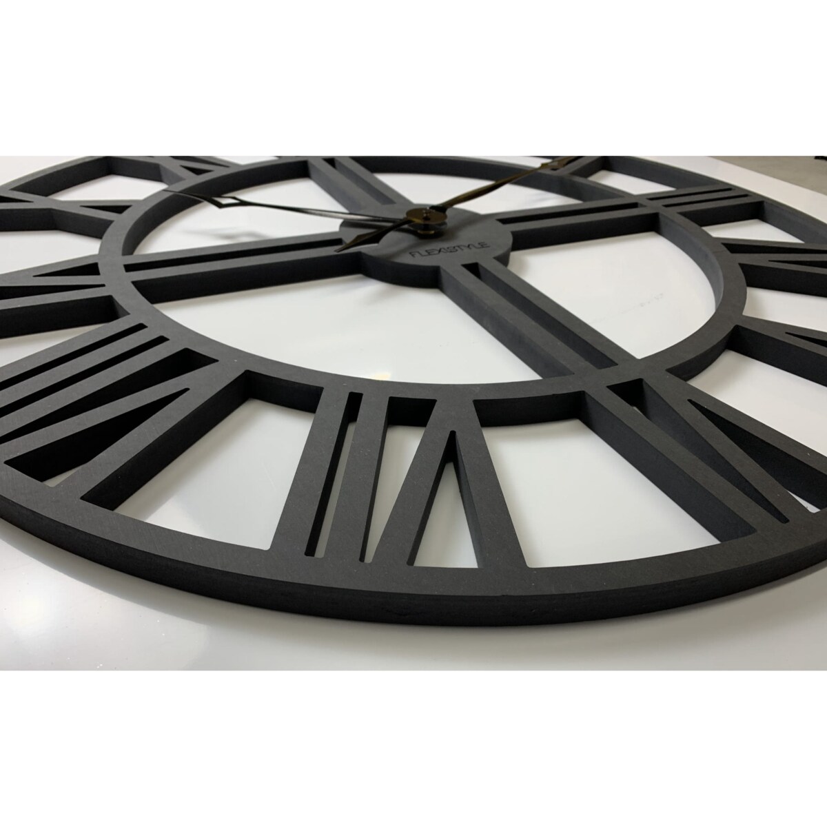 Zegar ścienny duży czarny LOFT 80cm