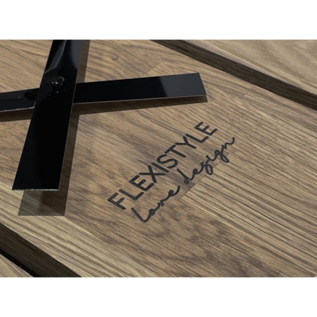 Duży zegar ścienny drewniany Solid Oak brązowy 80cm