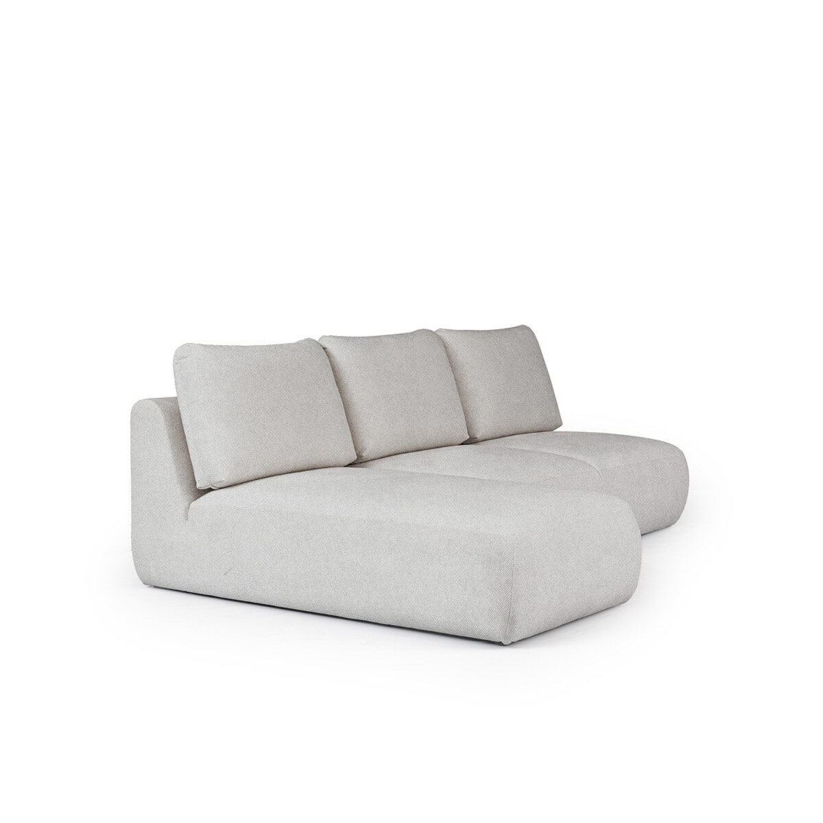 Mirel Sofa narożna lewa bez podłokietników szara