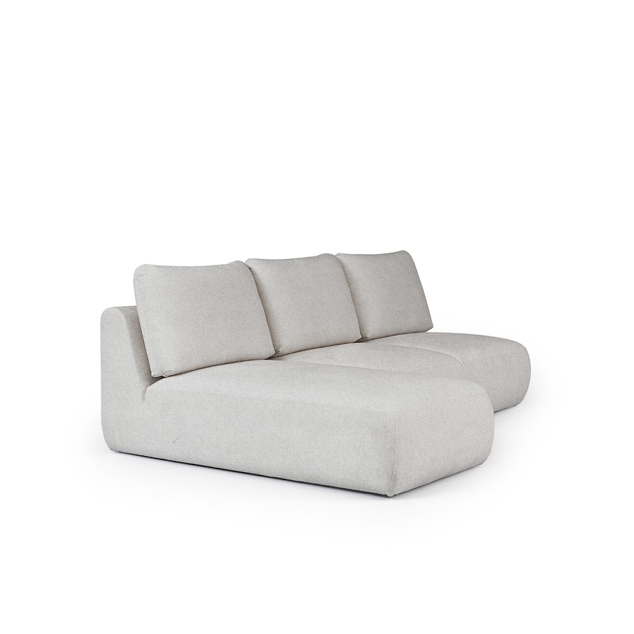 Mirel Sofa narożna lewa bez podłokietników szara