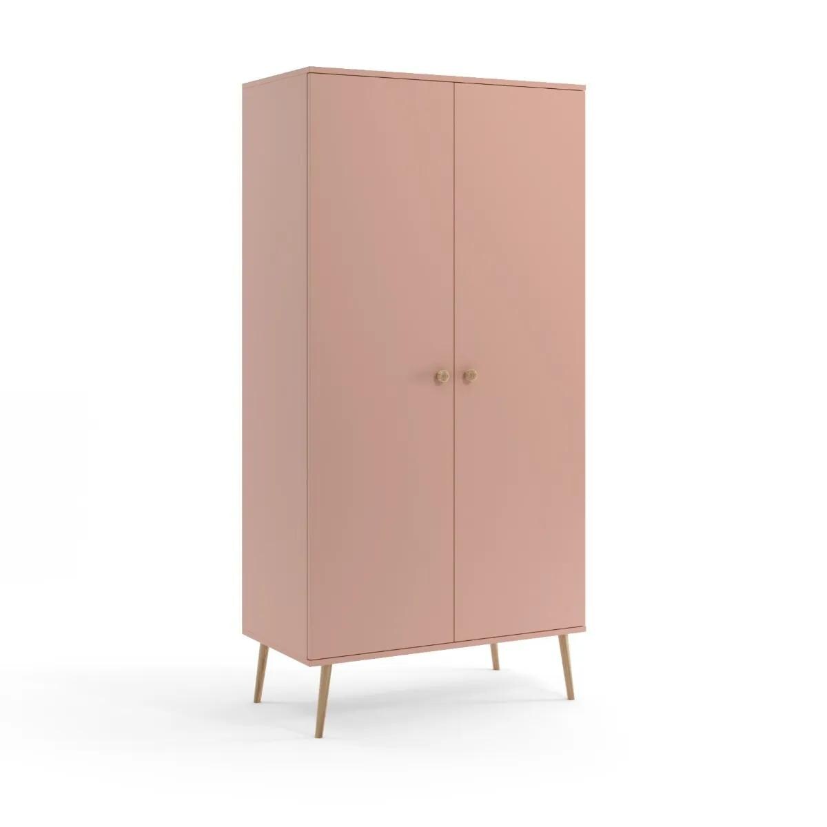 Szafa LEBEL z drążkiem 100cm różowa