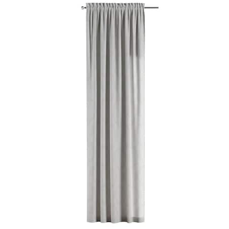 Zasłona na kanale z grzywką 1 szt. 130x260 liście akantu na jasno-popielatym tle