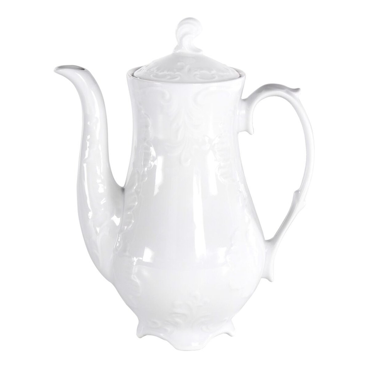 Imbryk 1200 ml Rococo Maria białe 0001