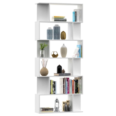 vidaXL Regał na książki/przegroda, biały, 80x24x192 cm