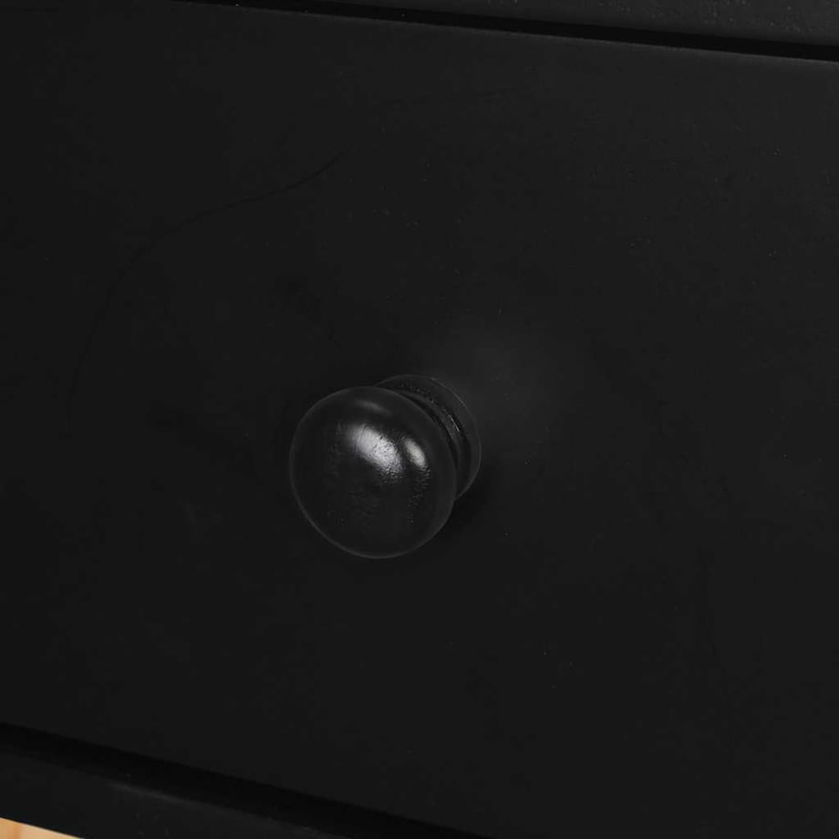 vidaXL Szafki nocne, 2 szt., drewno sosnowe, 40 x 30 x 61 cm, czarne