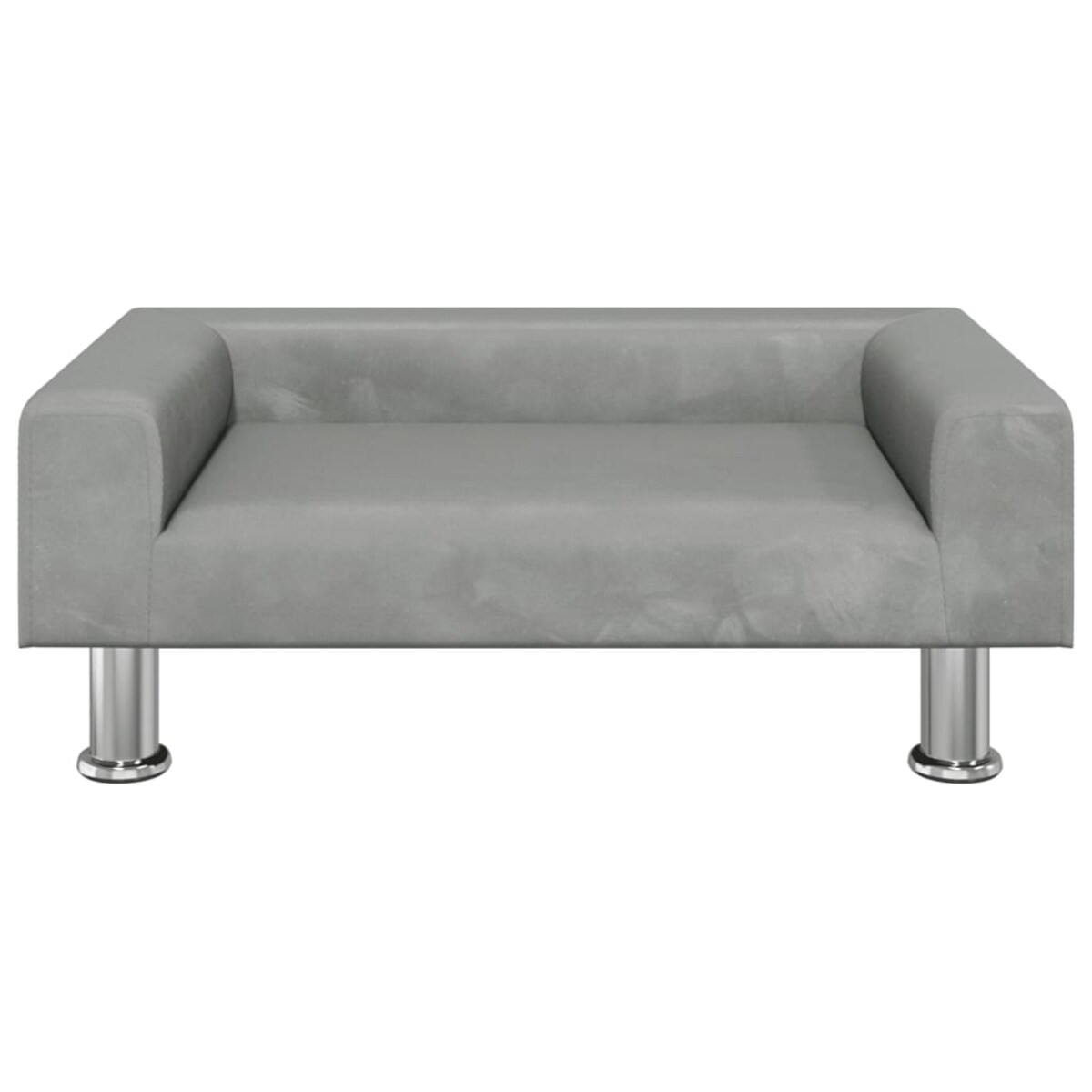 vidaXL Sofa dla dzieci, jasnoszara, 70x45x26,5 cm, aksamit
