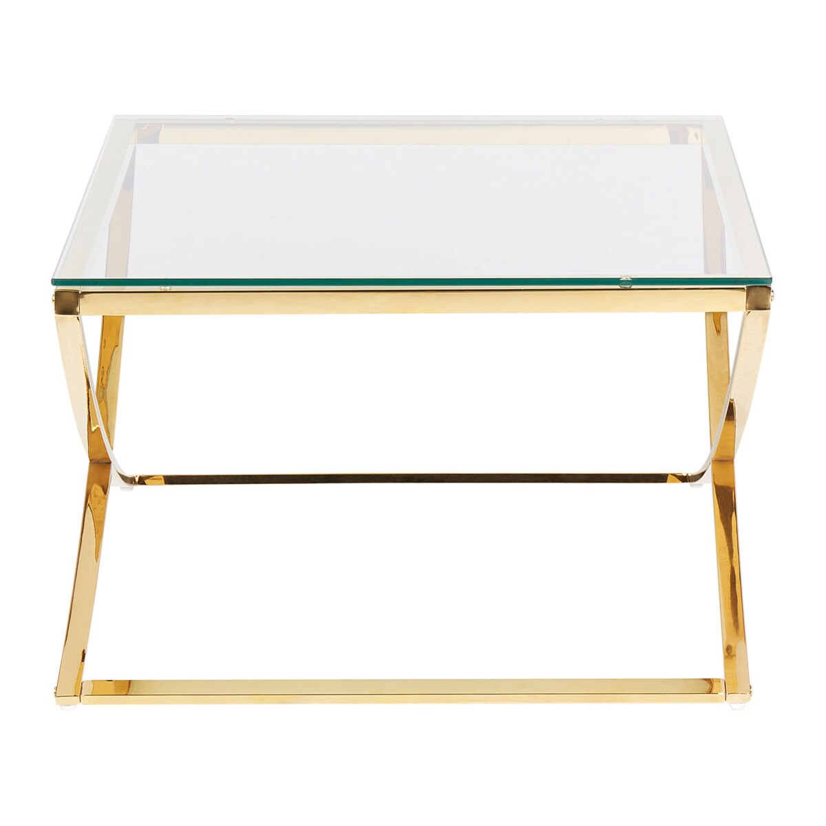 Stolik kawowy RINGGOLD Szkło hartowane Złoty