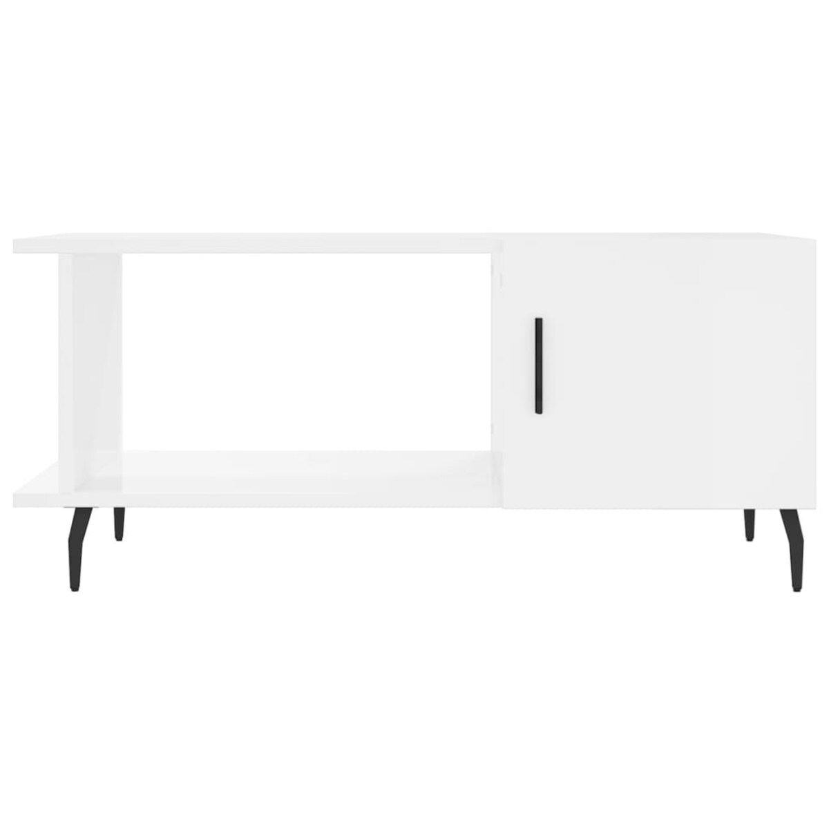 vidaXL Stolik kawowy, biały o wysokim połysku, 90x50x40 cm