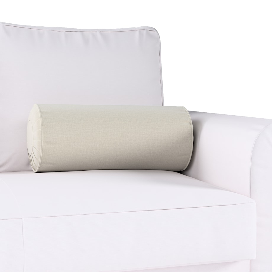 Poduszka wałek z zakładkami, jasno szary welwet, Ø20 x 50 cm, Ingrid