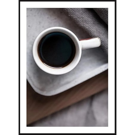 Poster Story, Plakat, Obraz - Kawa w Białej Filiżance, wymiary 30 x 42 cm