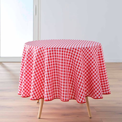 Okrągły obrus w kratkę, VICHY, Ø 180 cm