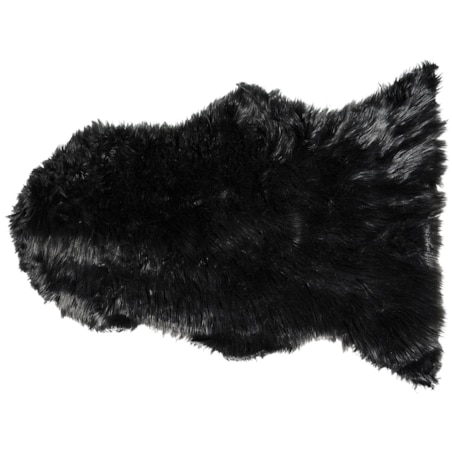 Sztuczna skóra owcza czarna MUNGO