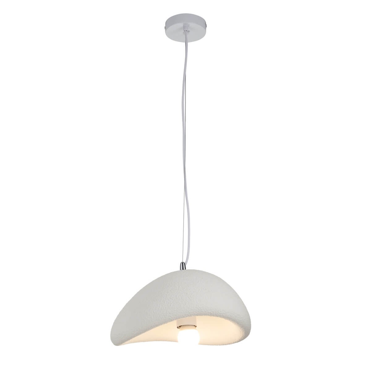 Zwieszana lampa jadalniana Stone DN426-300 kamień metal tworzywo biały