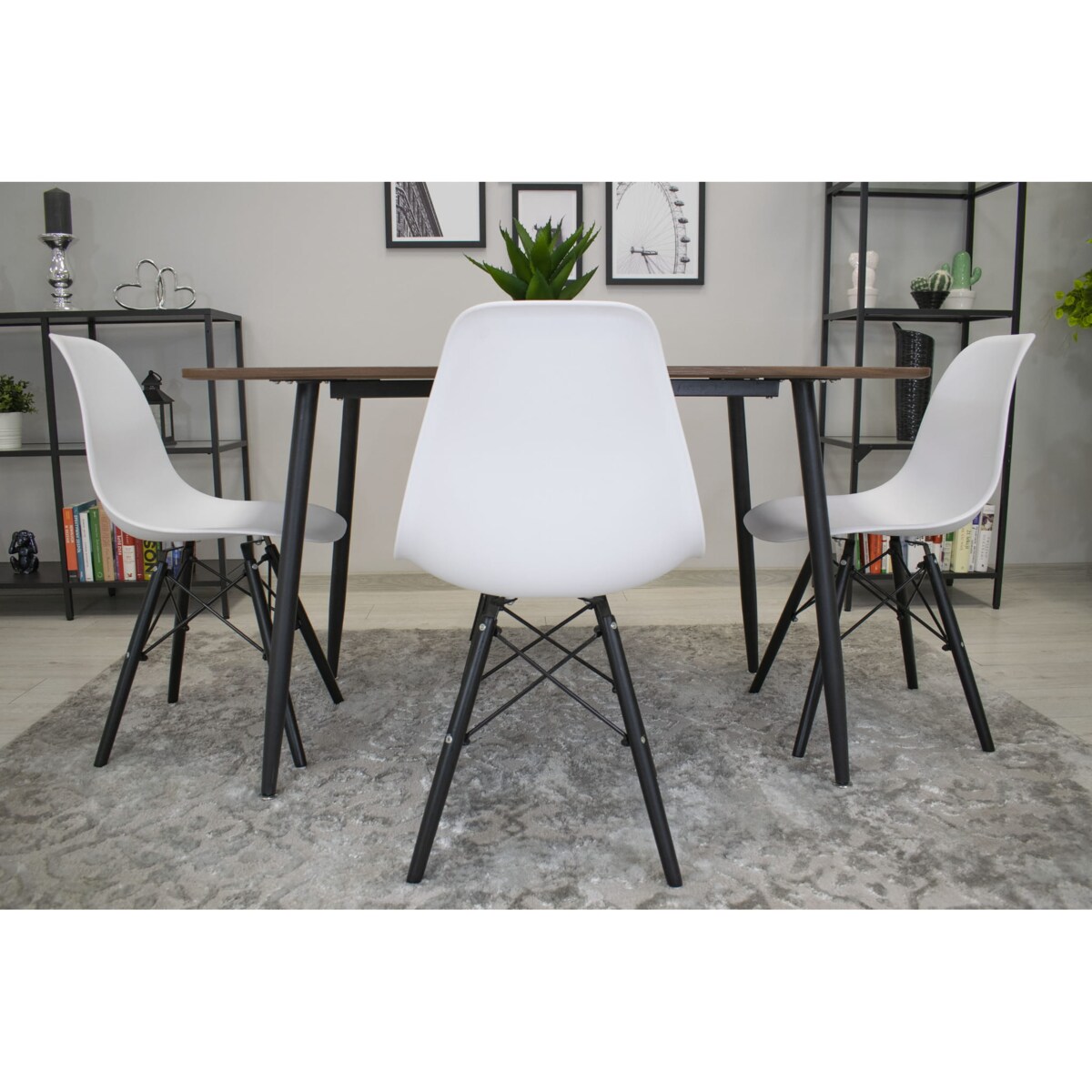 Krzesło Do Jadalni Kuchni Salonu Osaka Białe / Nogi Czarne