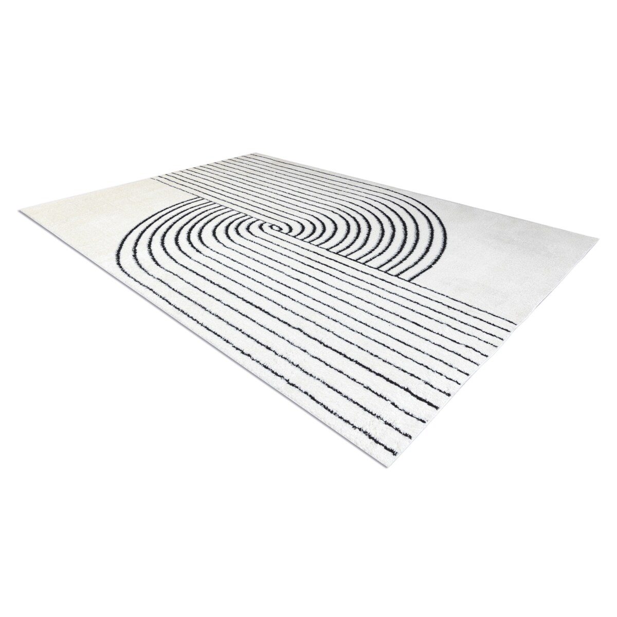 Dywan MODE 8587 geometryczny krem / czarny 180x270 cm