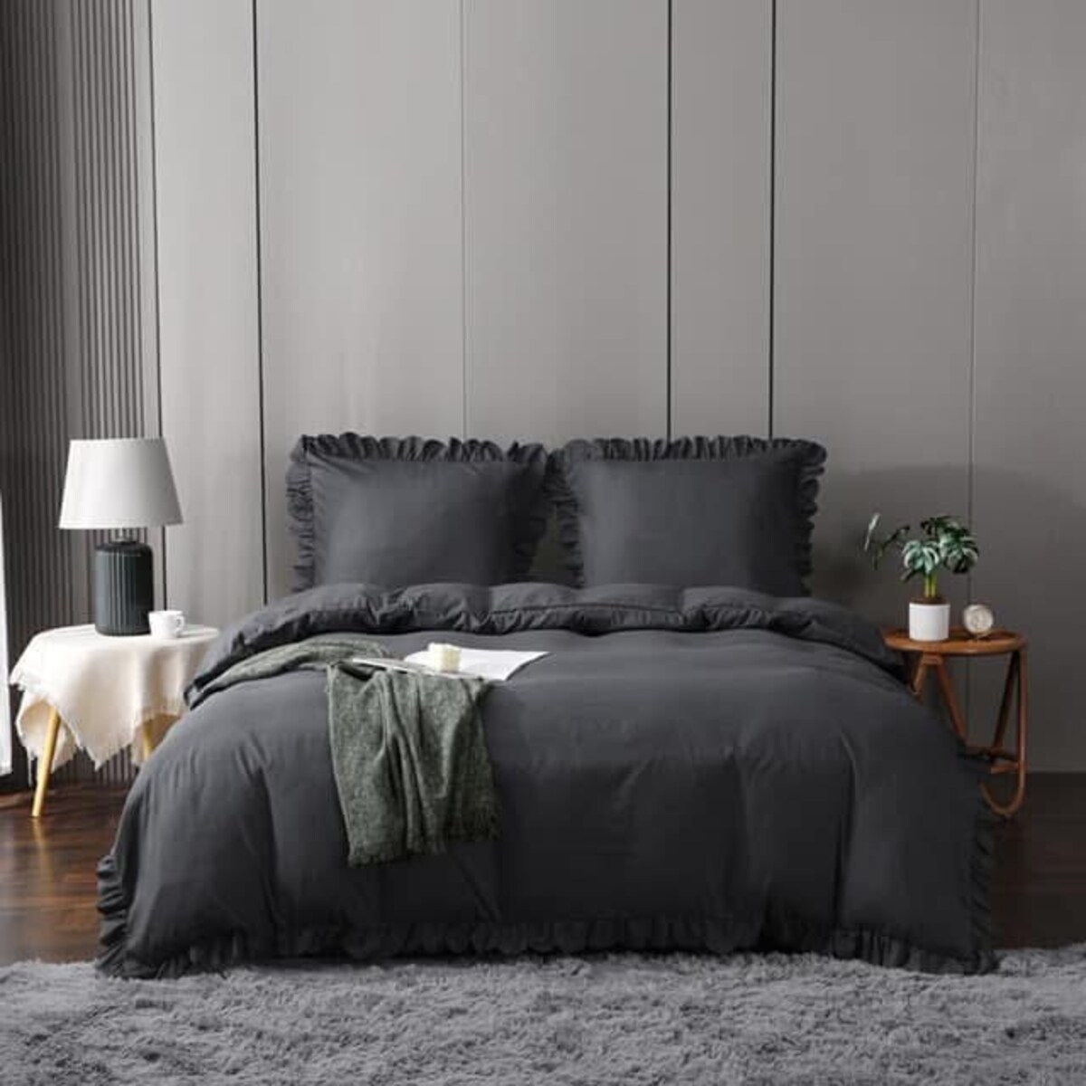 Pościel mikrofibra z falbanką 200x220 cm