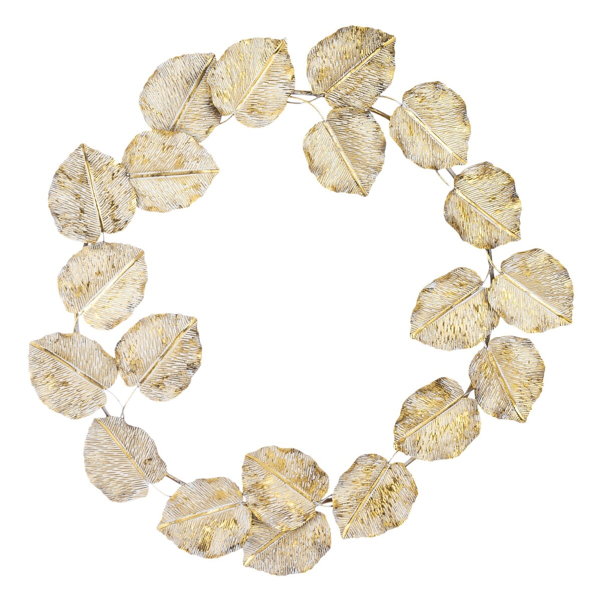 Metalowy wianek Liście 66x66x5 cm