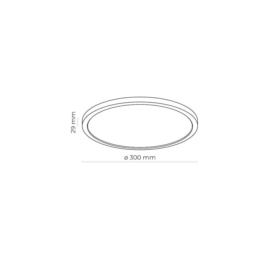 Plafon Łazienkowy Aqua Ip54 30Cm Biały 24W Led Zmienna Barwa 3000/4000/6500
