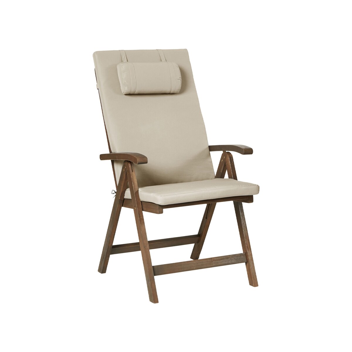 Zestaw ogrodowy dla 6 osób AMANTEA PREMIUM Drewno akacjowe Beżowoszary