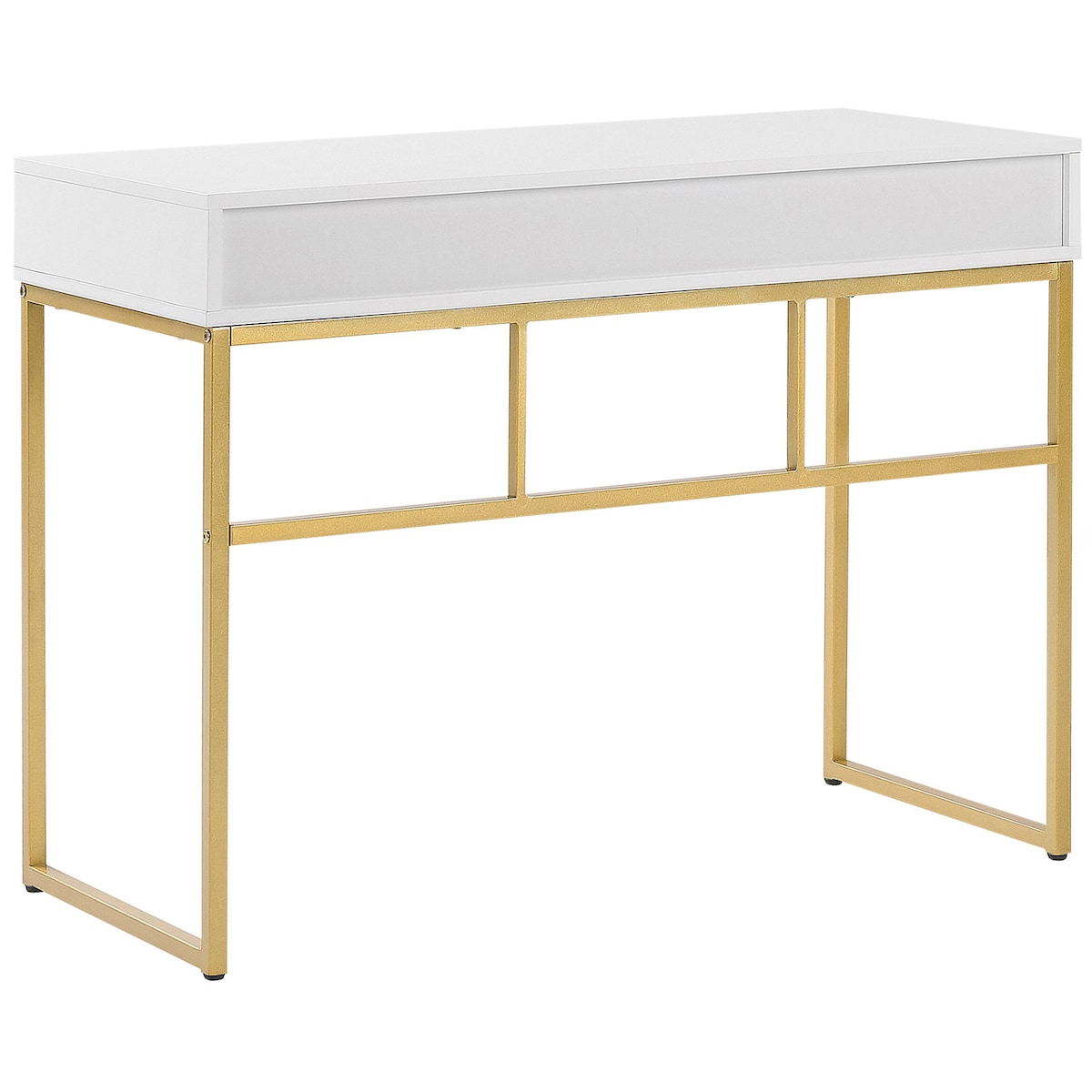Konsola DAPHNE Biały/ złoty 100 cm 48 cm z szufladami