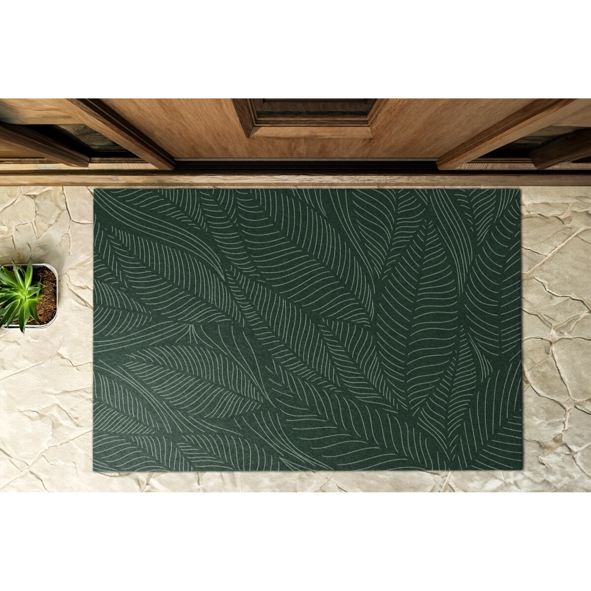 Wycieraczka zewnętrzna XXL Roślinny wzór 150x100cm