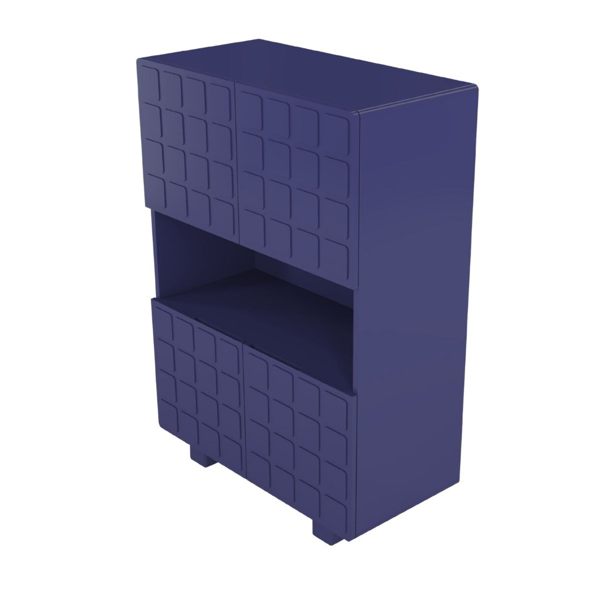 Nowoczesna komoda z frontami 3D Skandica CUBO HIGH / kolor granat szlachetny / szer. 85 cm