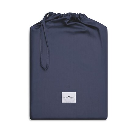 Pościel satynowa midnight blue 200/200 + 2 x 70/80 cm