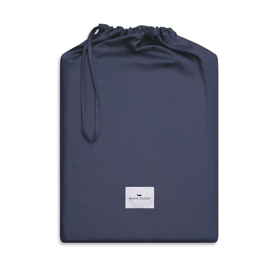 Pościel satynowa midnight blue 200/200 + 2 x 70/80 cm