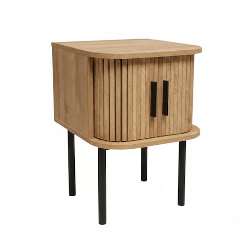 Szafka nocna ryflowana SCAVA, 40 x 40 x 53 cm