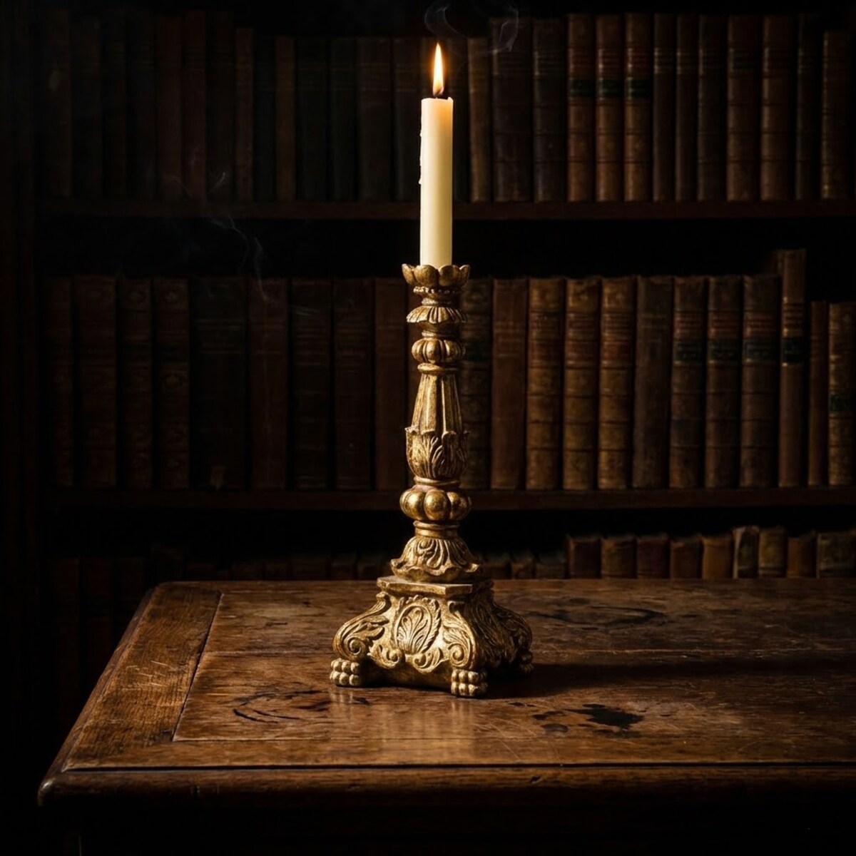 ŚWIECZNIK ZŁOTY KANDELABR DUŻY 45cm RETRO VINTAGE GLAMOUR WYSOKI DO DOMU