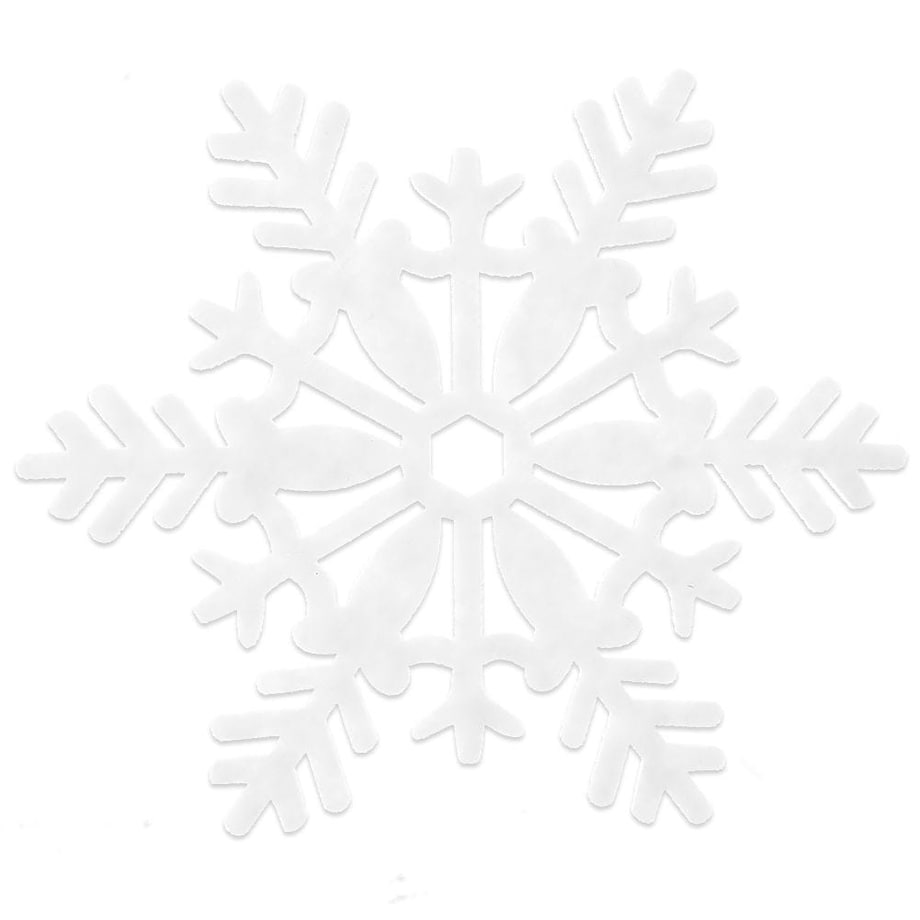 Podstawka pod Kubek Filcowa Biała Płatek Śniegu Zestaw 6 szt. 13,5 cm