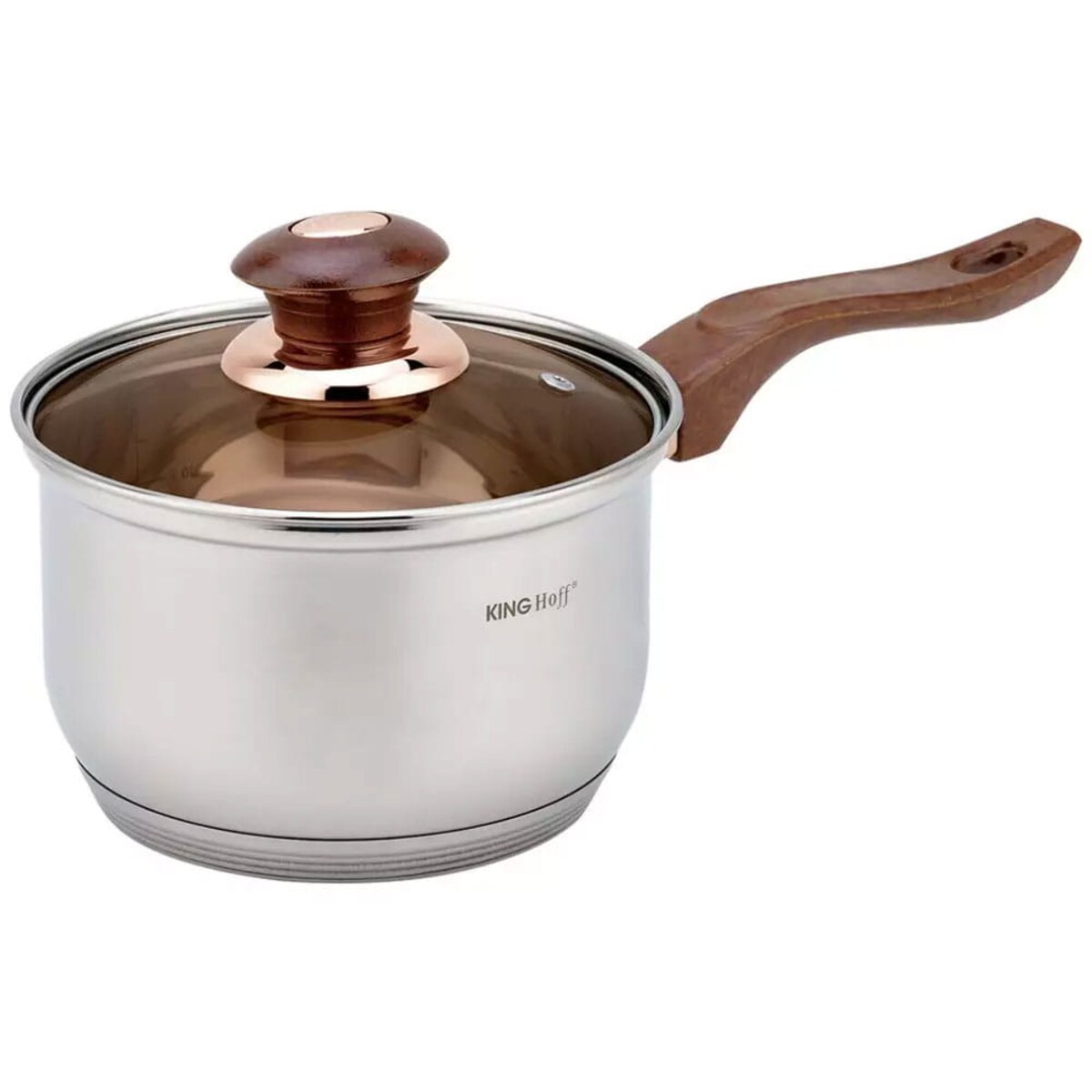 Zestaw garnków stalowych 12 ele. garnki indukcja komplet Jumbo Rosegold KINGHOFF