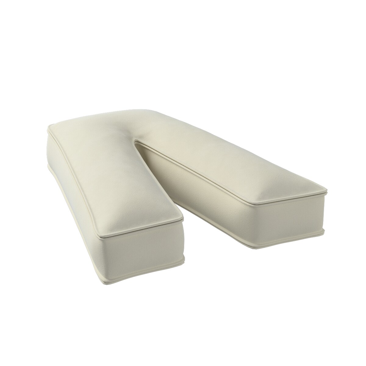 Poduszka literka V, śmietankowa biel, 35x40cm, Posh Velvet